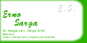 erno sarga business card