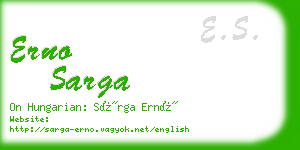 erno sarga business card